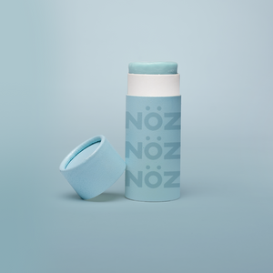 Front view of Noz sunscreen in the shade blue